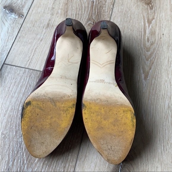 Enzo Angiolini Dixy Red Plum Patent Leather Pumps - Picture 12 of 14
